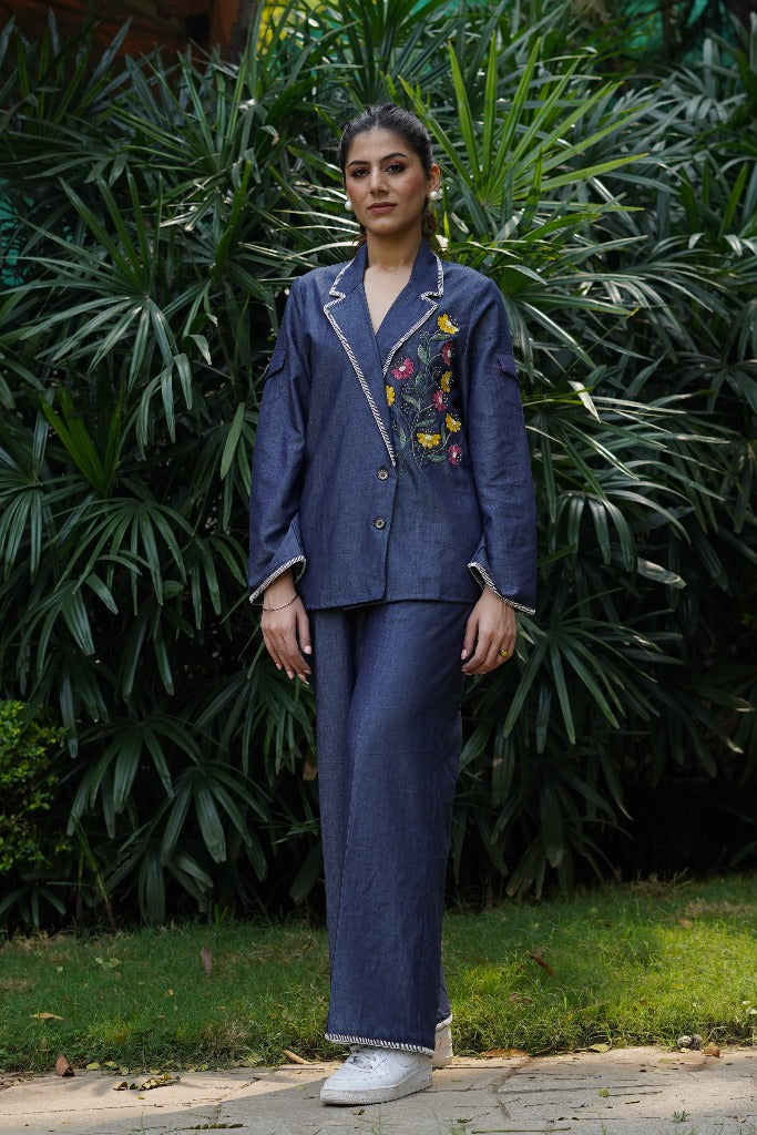 Blue Chambray pantsuit