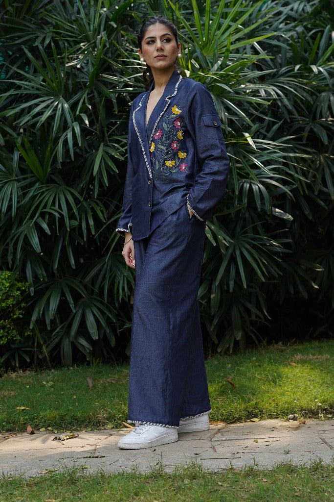 Blue Chambray pantsuit