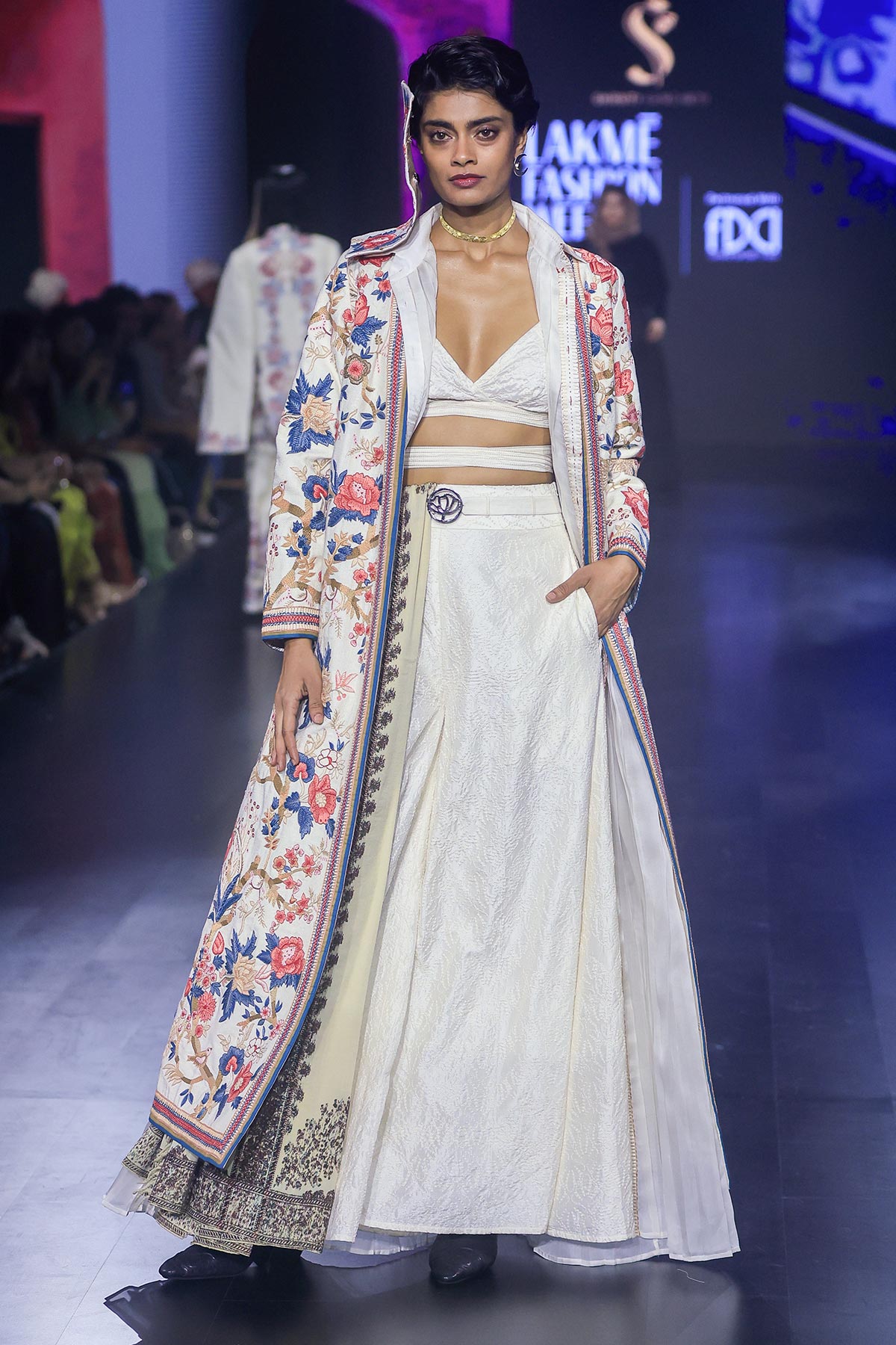 White embroidered jacket