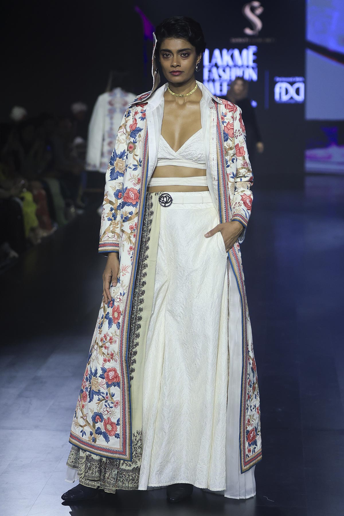 White embroidered jacket