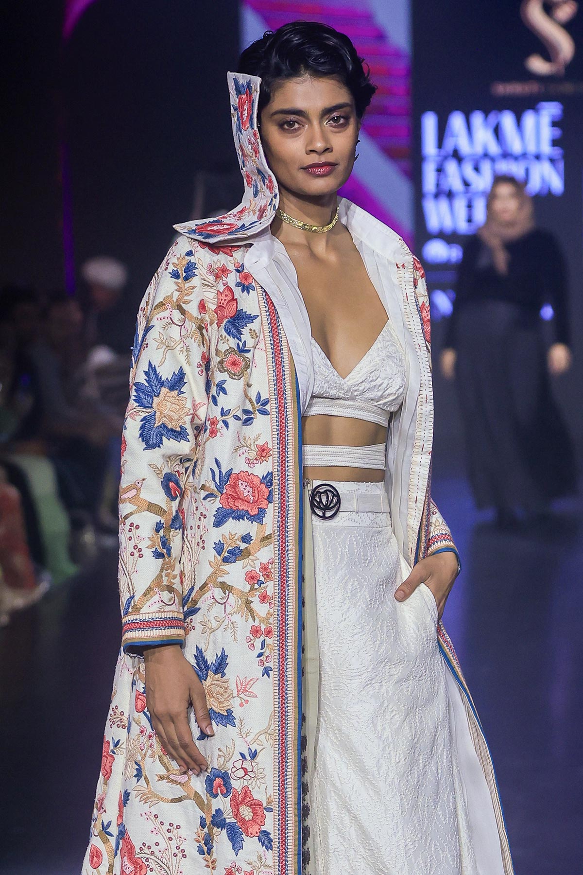 White embroidered jacket