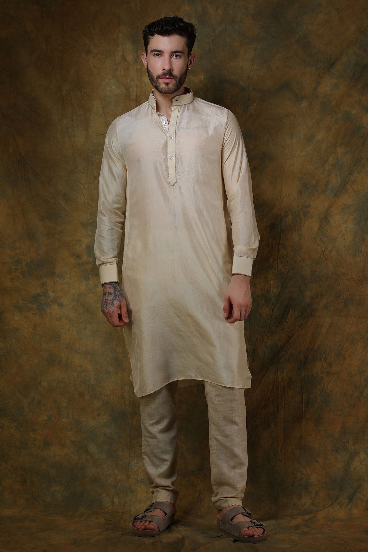 Almond Silk Kurta