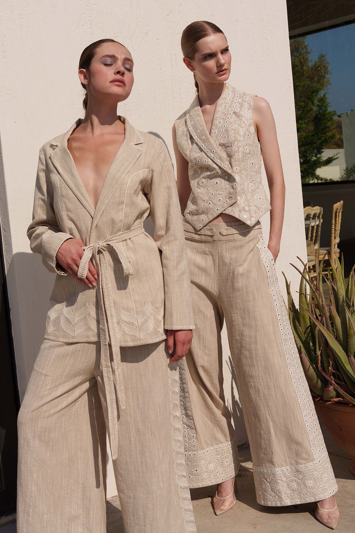Trishala Sikka in our Beige cord pant suit
