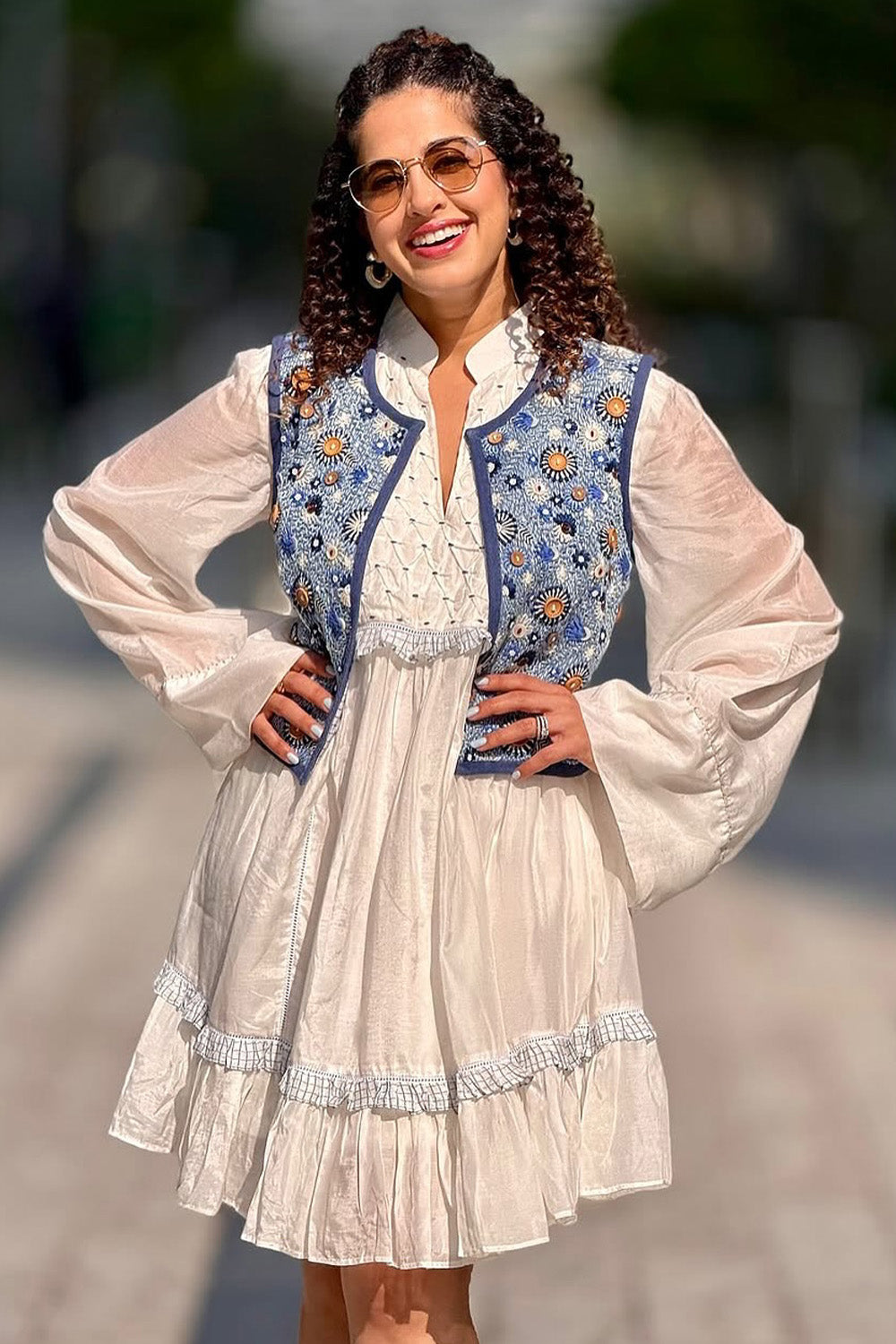 Kamiya Jani in Our Blue Waist Coat