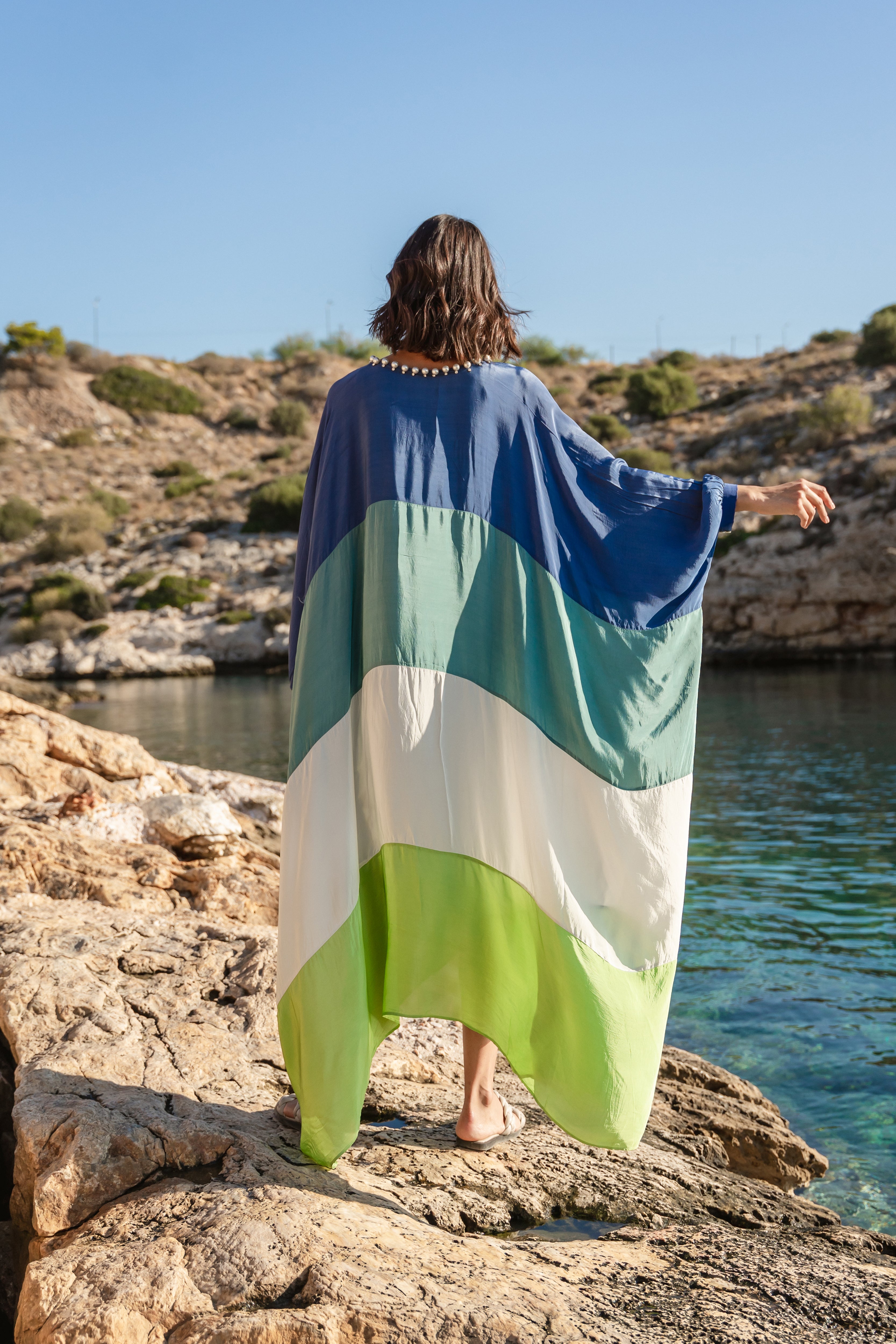 COLOUR BLOCKED KAFTAN