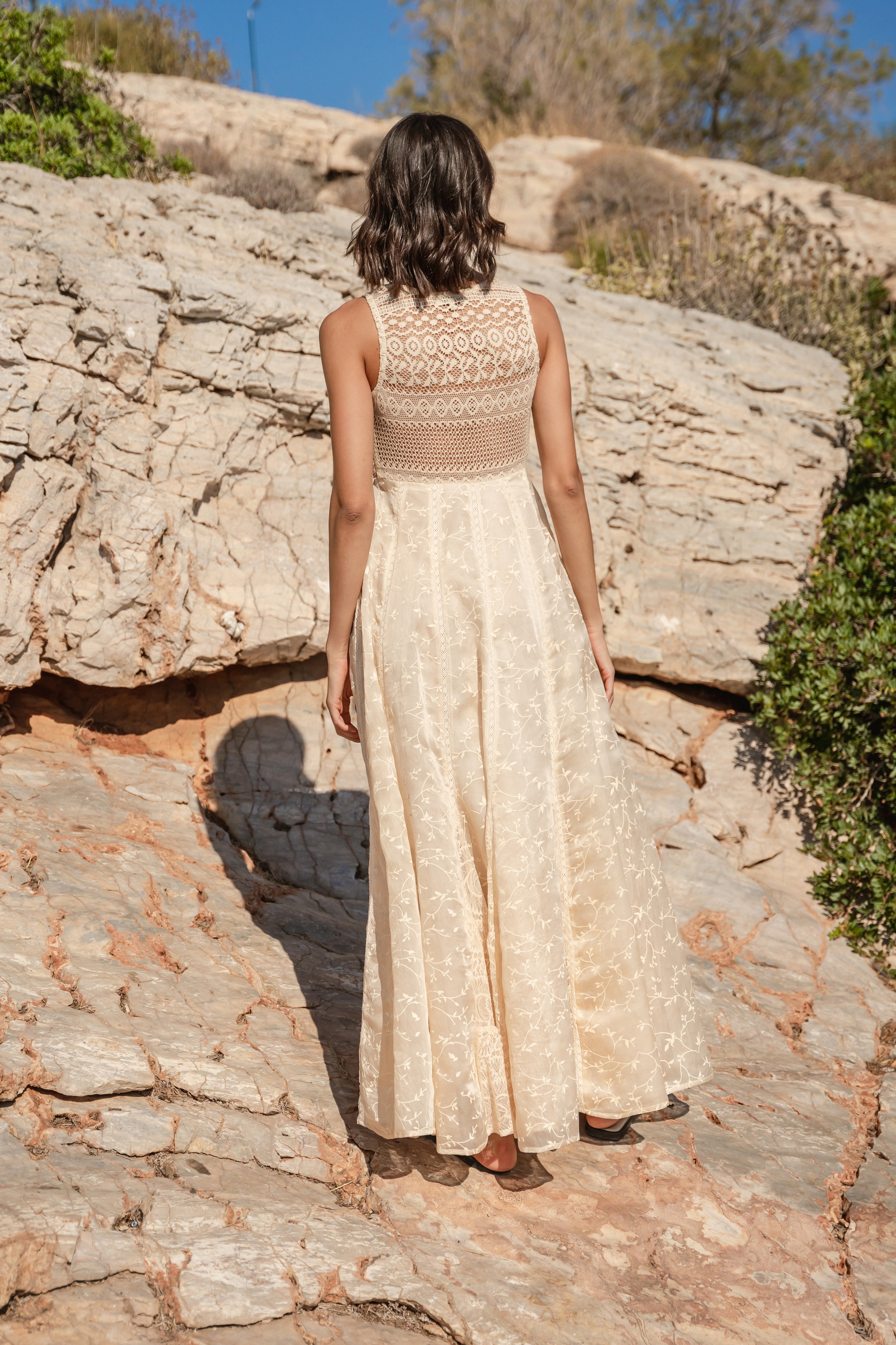 EMB KALIDAR PRINTED ORGANZA MAXI