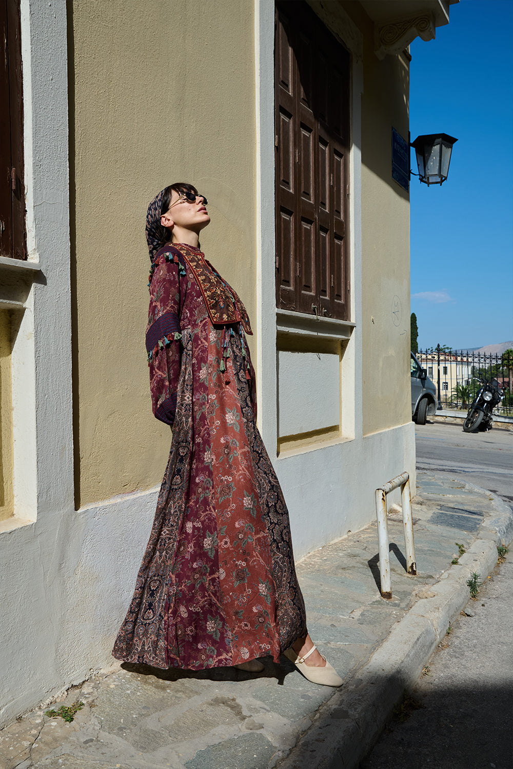 Multicolor Printed Kalidar Dress
