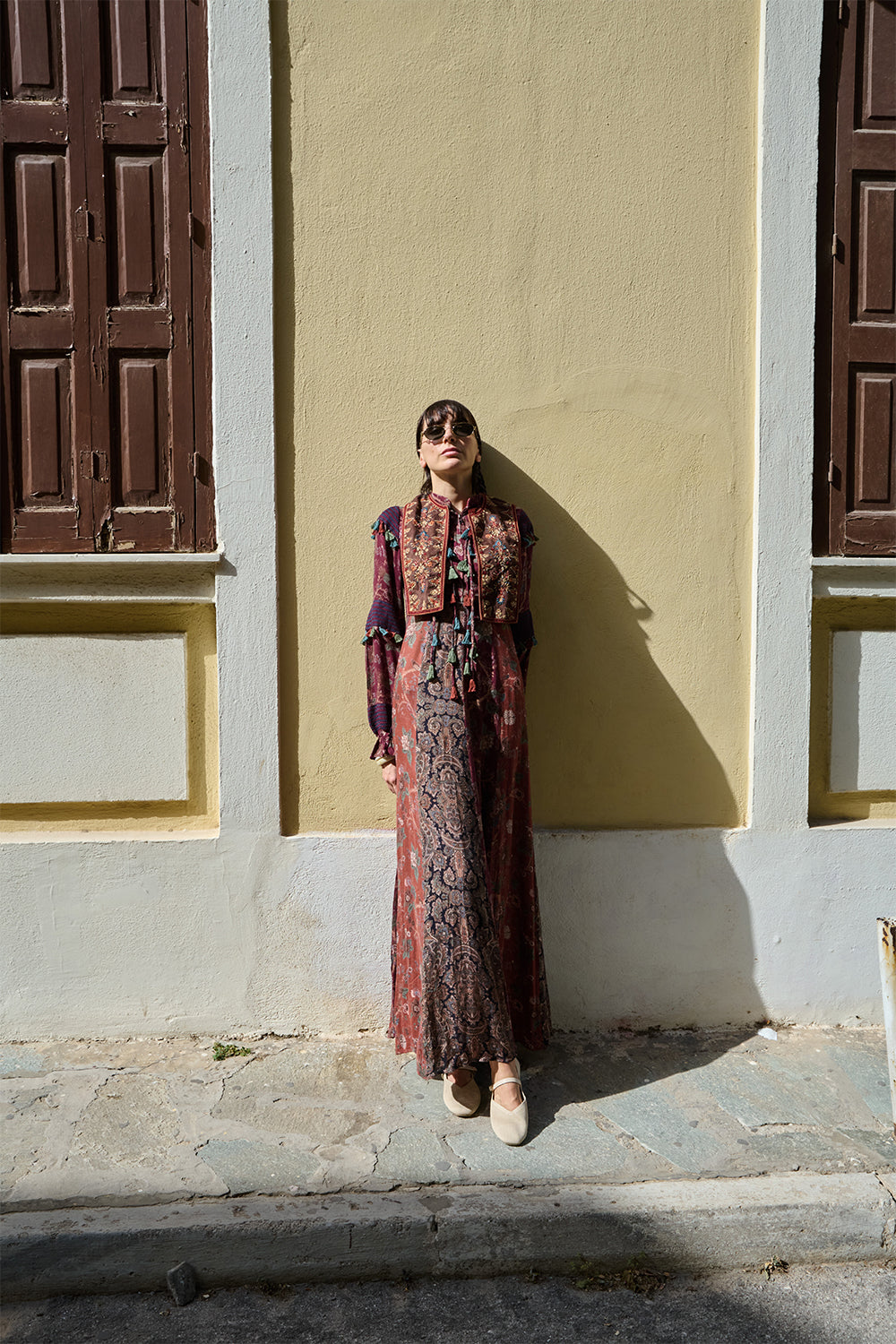 Multicolor Printed Kalidar Dress