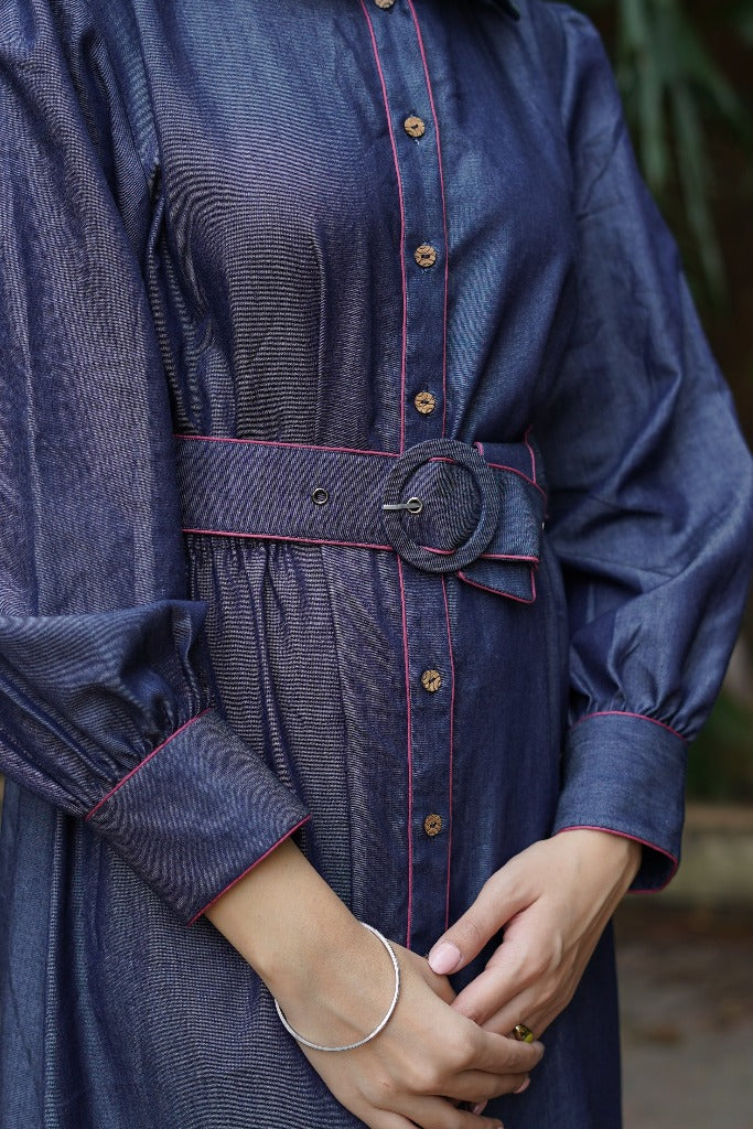 Blue Chambray Shirt dress