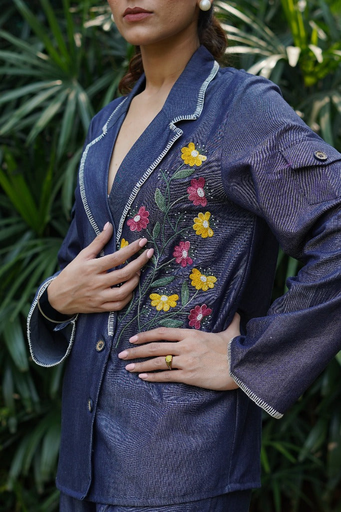 Blue Chambray pantsuit