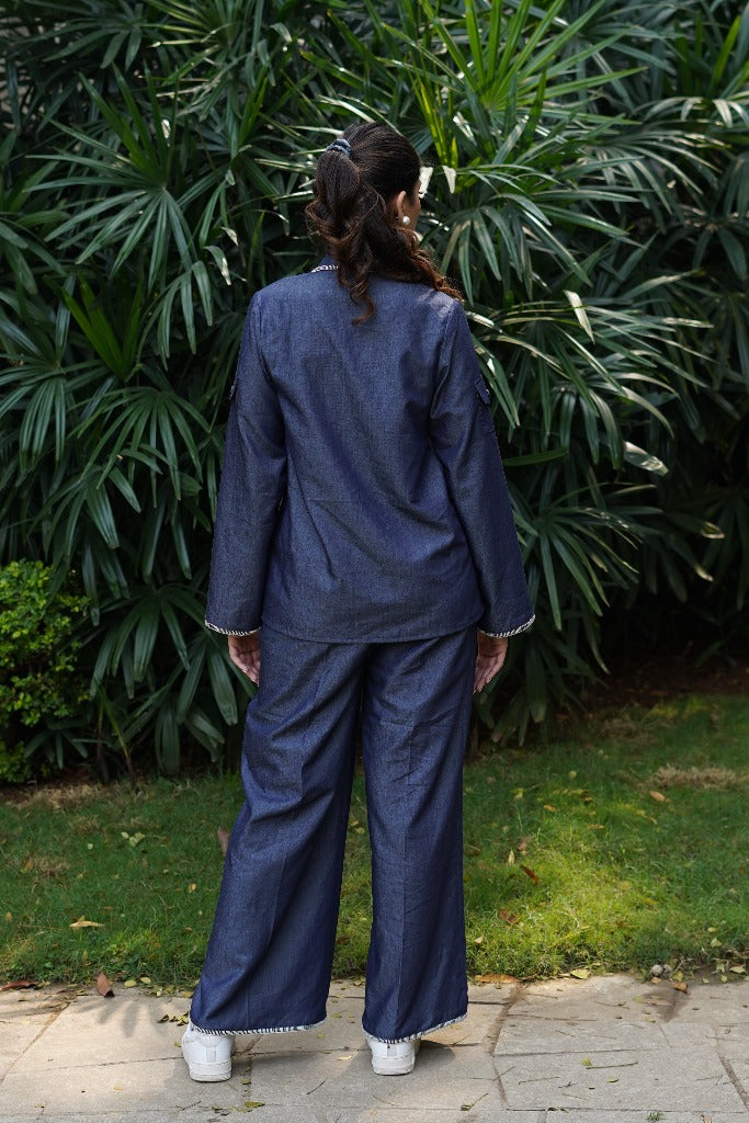 Blue Chambray pantsuit