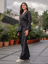 Murnal Thakur in our Black poplin shacket pant suit