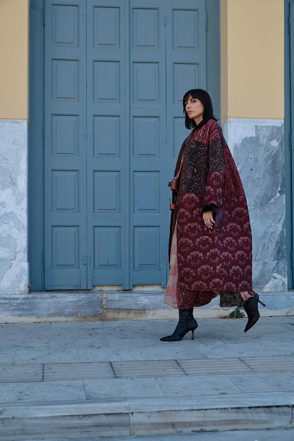 Cherry Printed Quilted Jacket