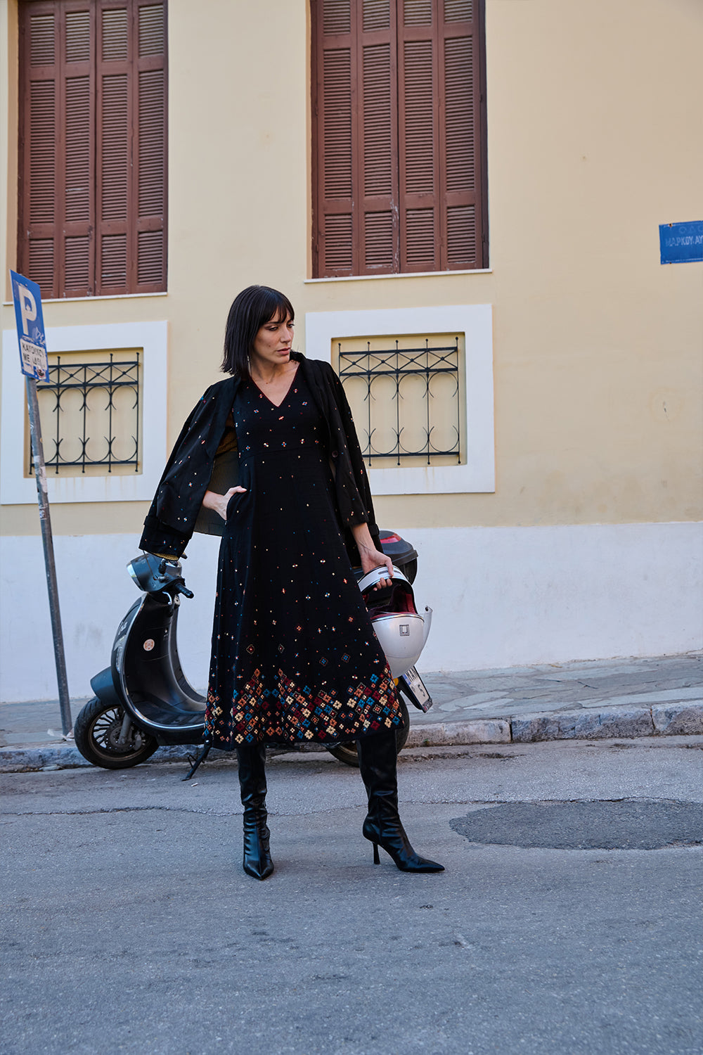 Black Suede X-Stitch Jacket