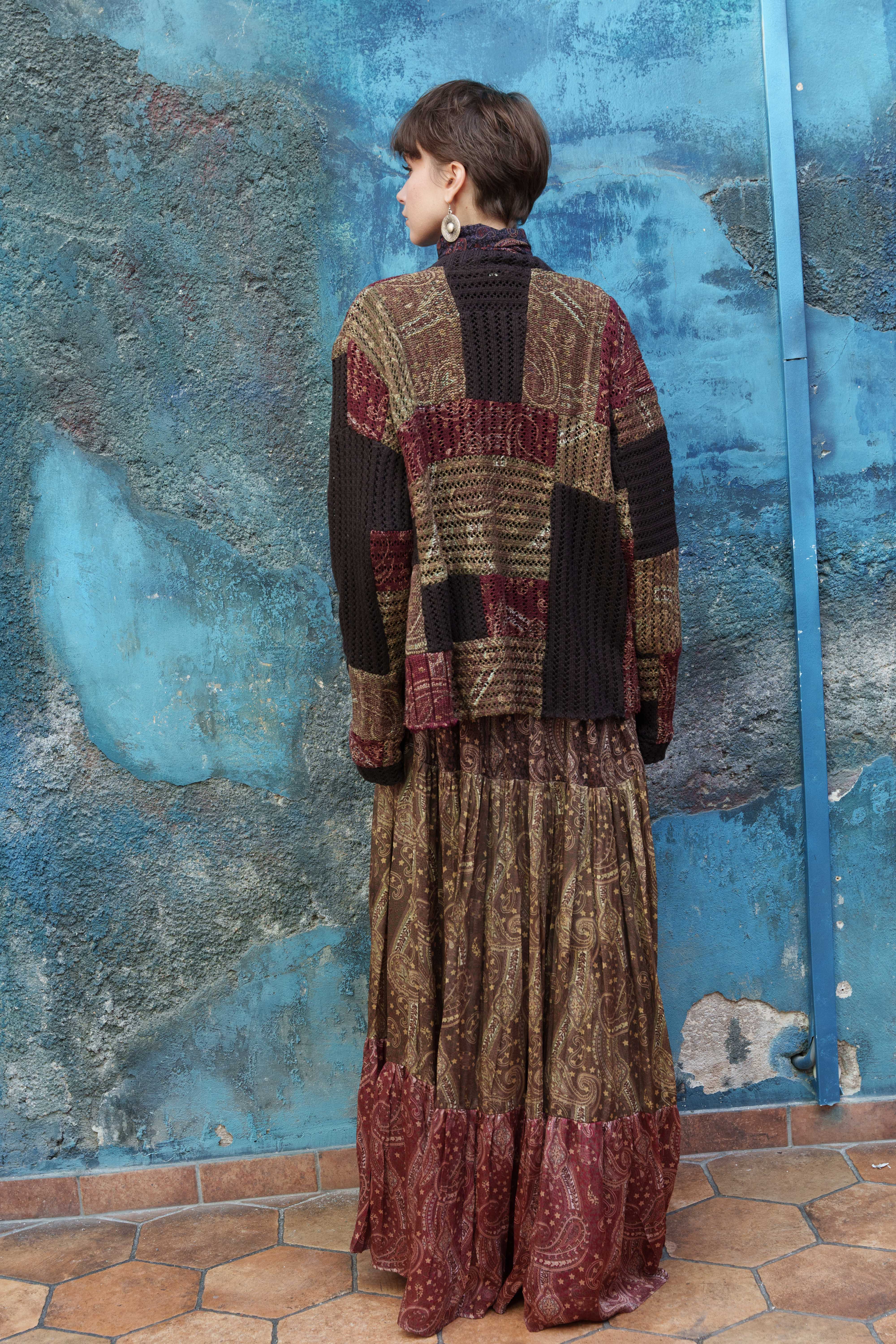 Pailsey patchwork cardigan