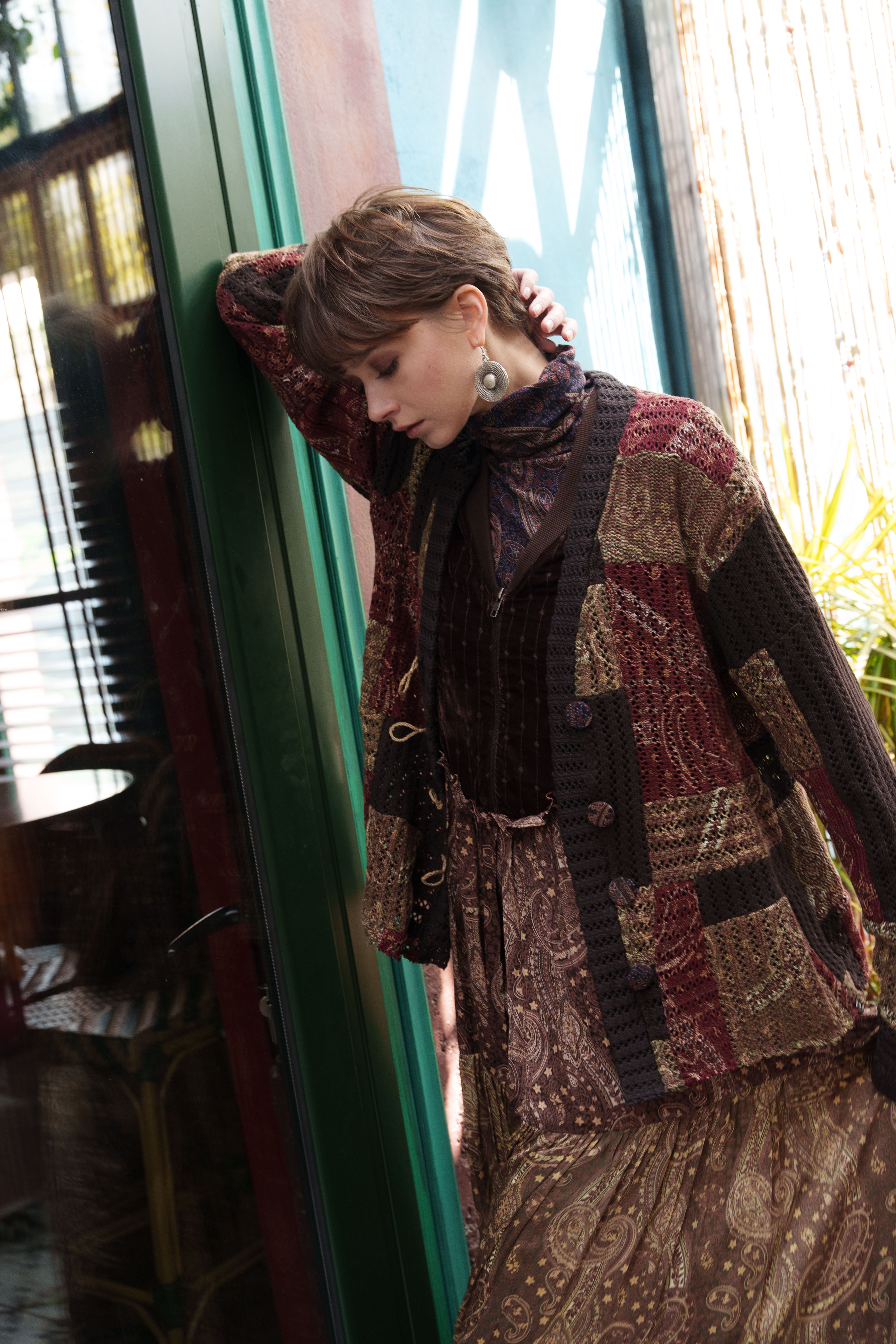 Pailsey patchwork cardigan