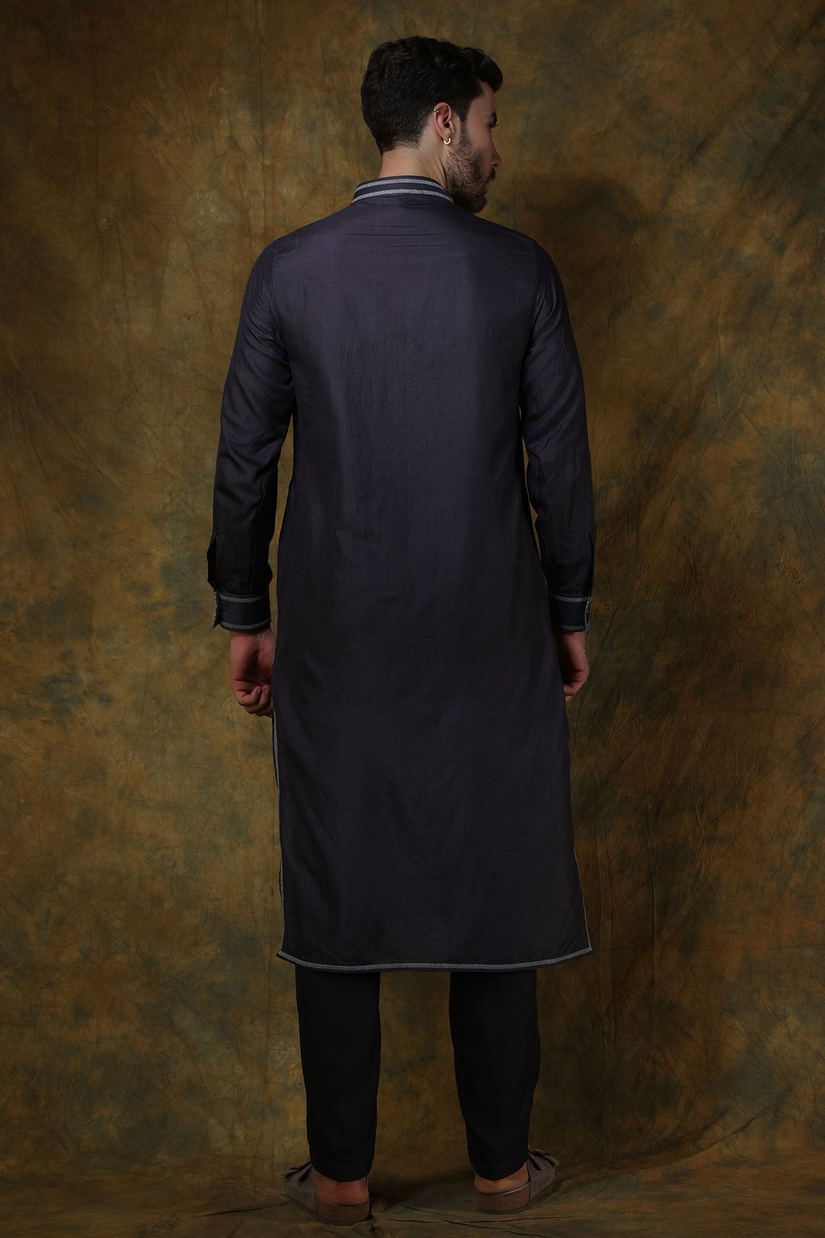 Charcoal Silk Kurta