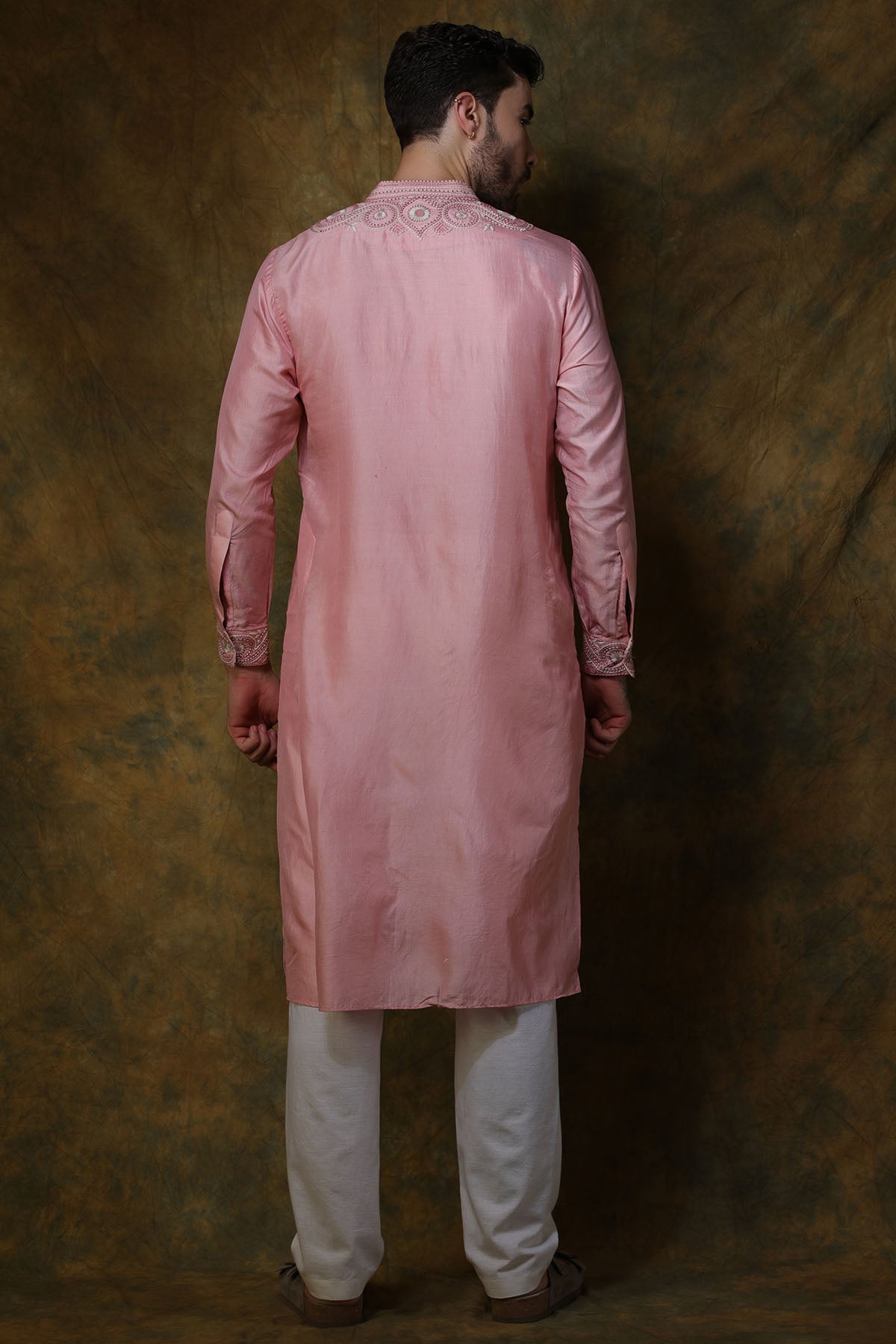 Pink Silk Kurta