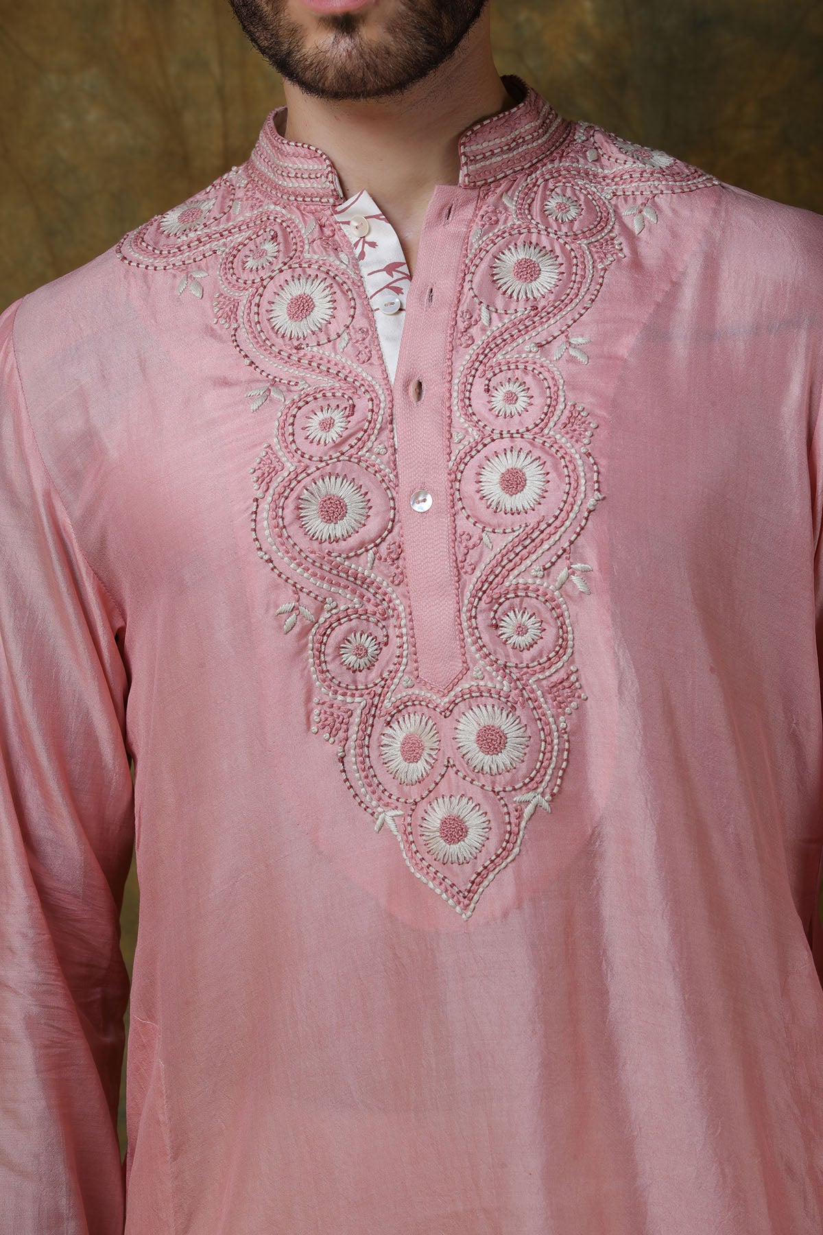 Pink Silk Kurta