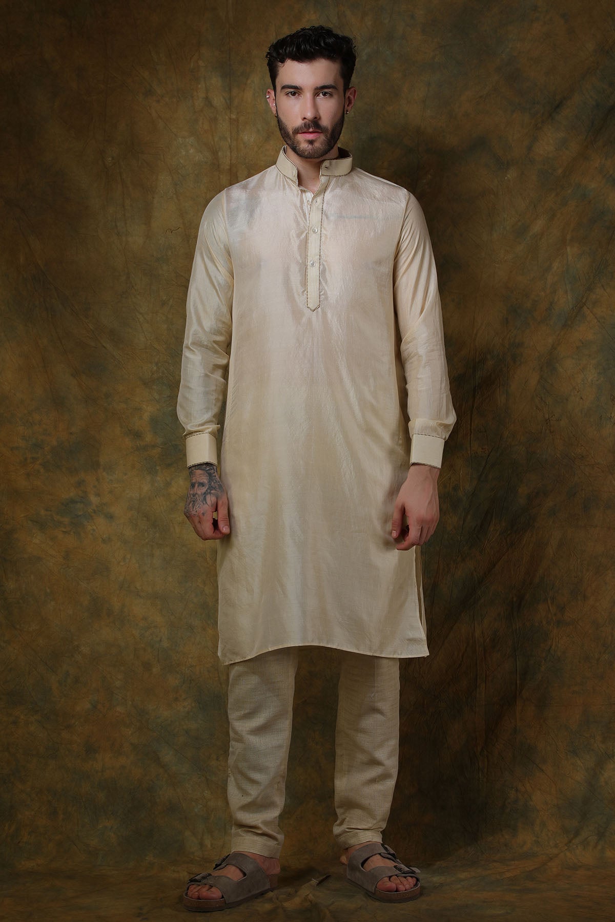 Almond Silk Kurta