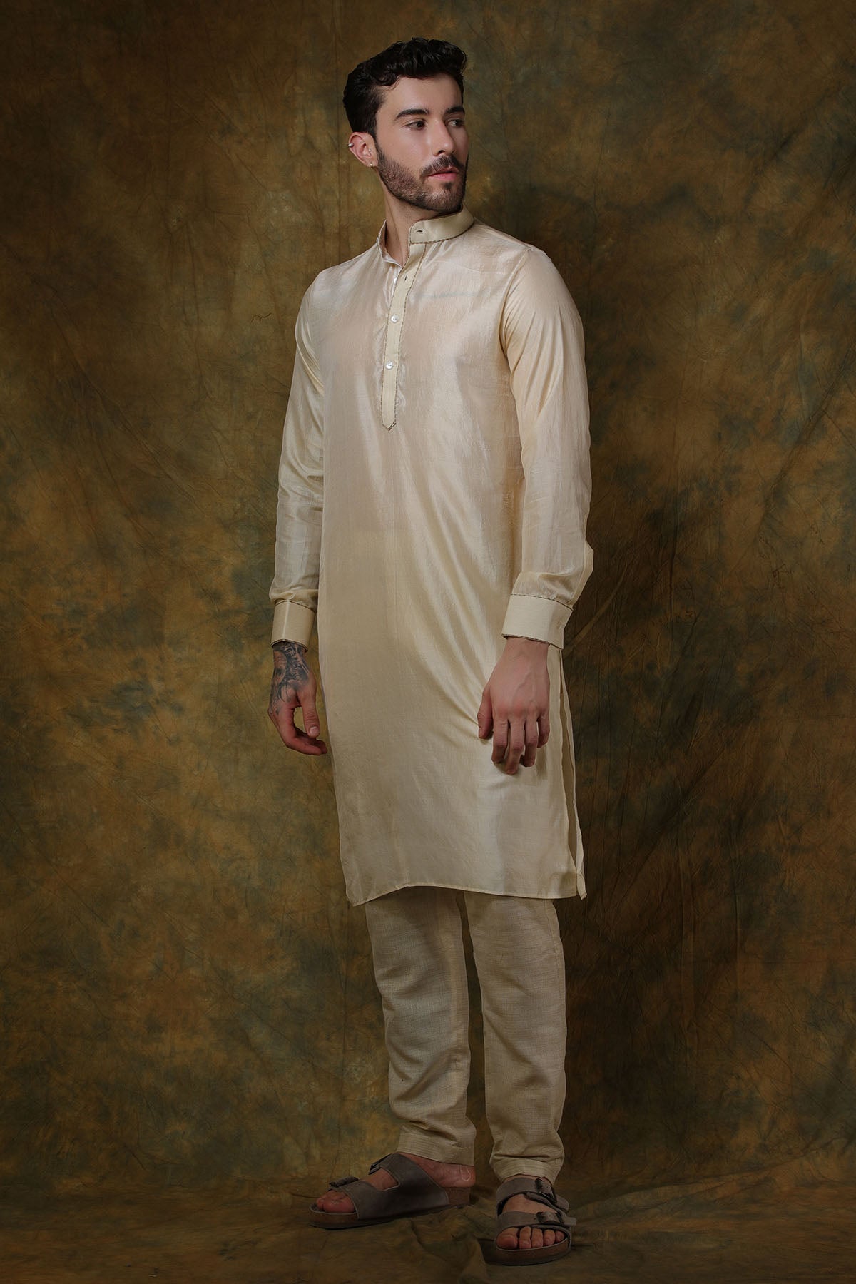 Almond Silk Kurta