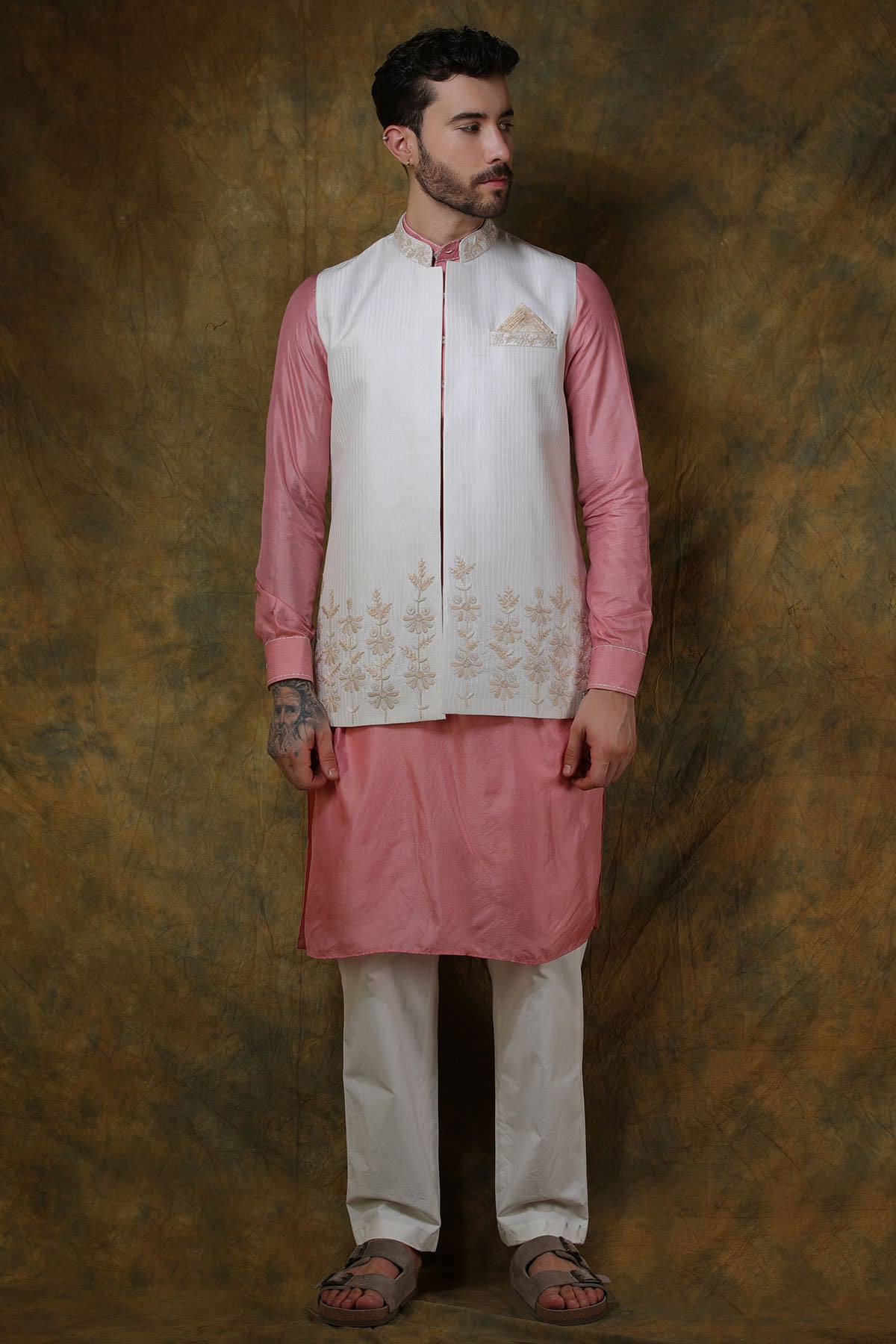 Pink Silk Kurta