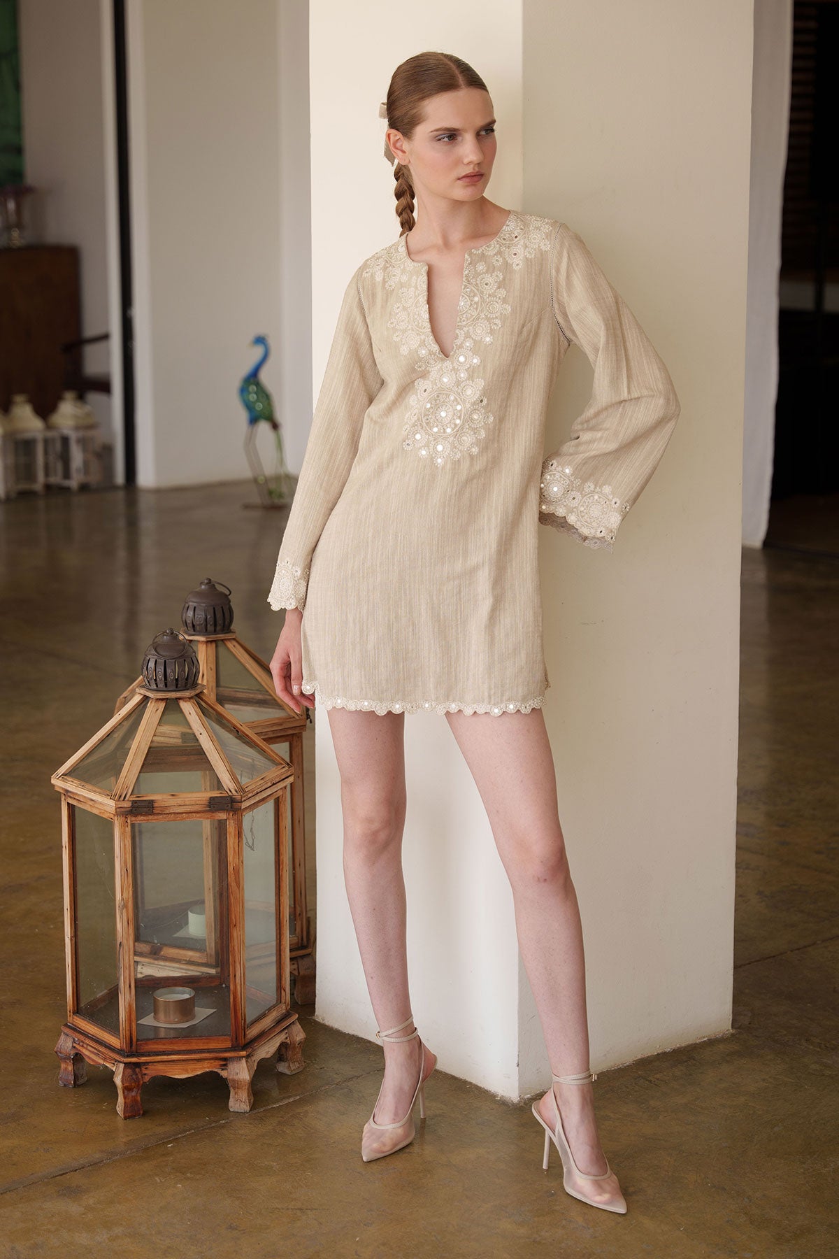 Linen embroidered Tunic