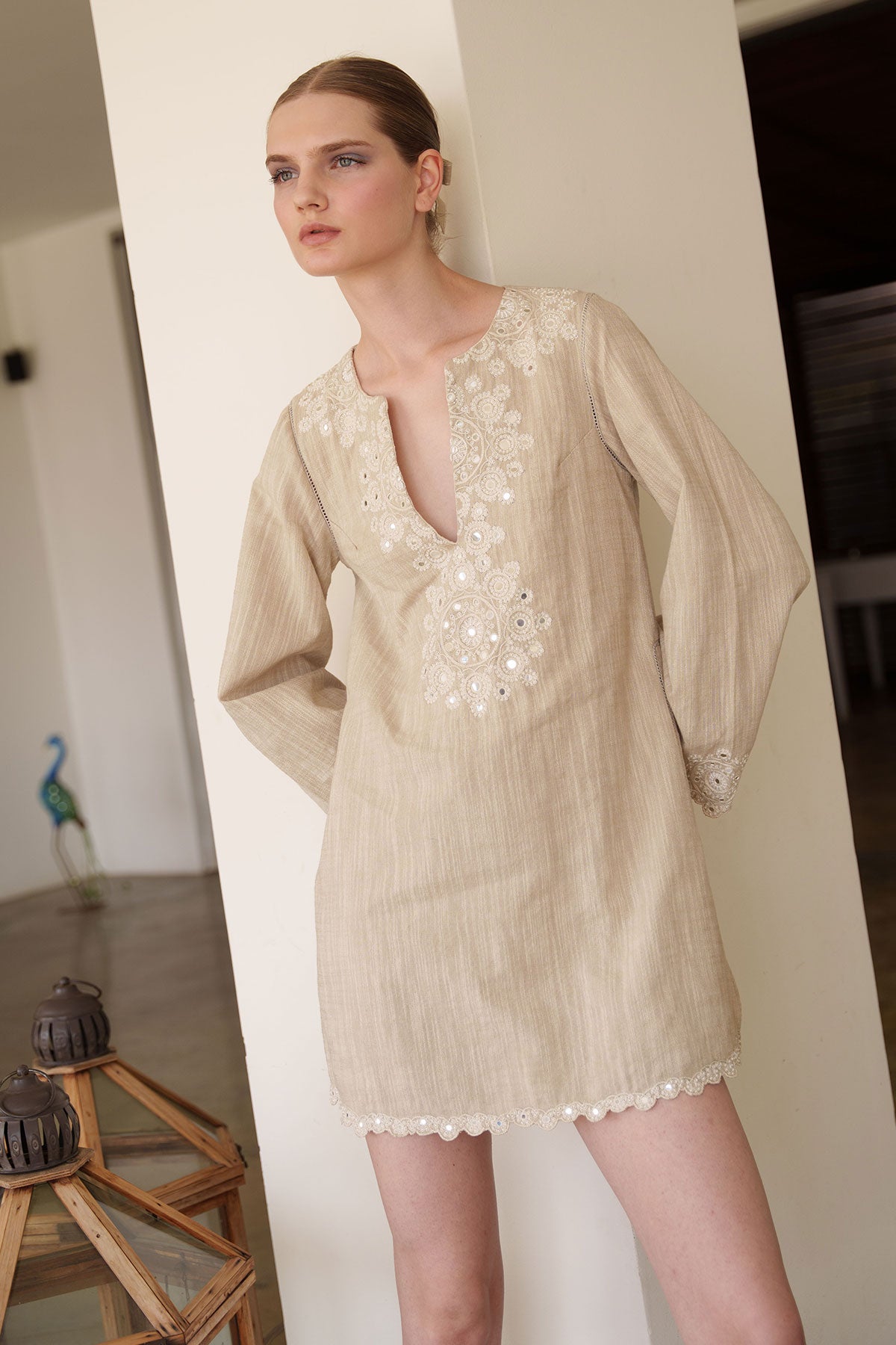 Linen embroidered Tunic