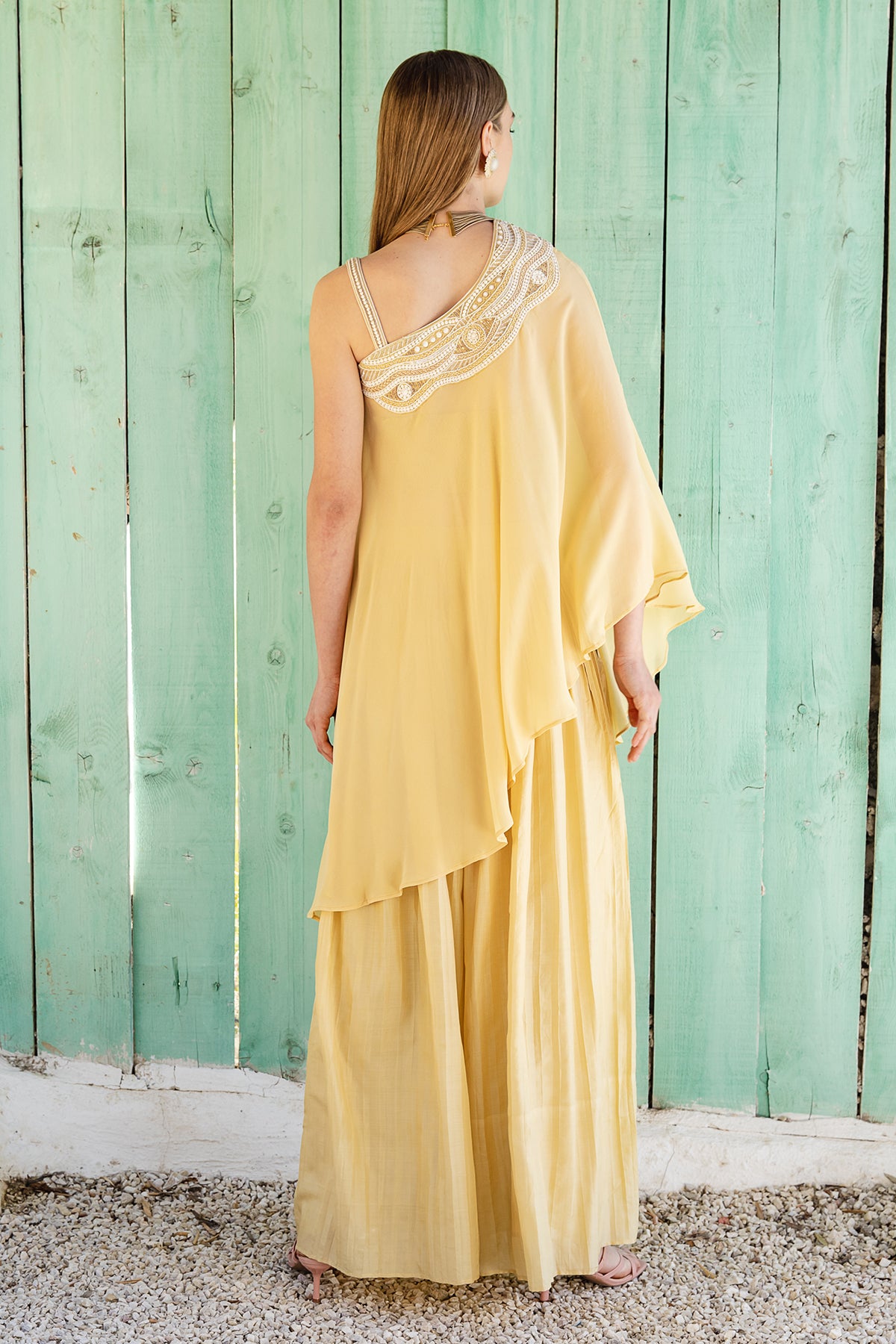 Yellow Pearl Cape Set