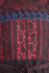 Black Block Printed Midi Dress With Belt