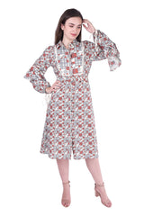 Kareena Kapoor In Rust Abstract Printed Shirt Dress