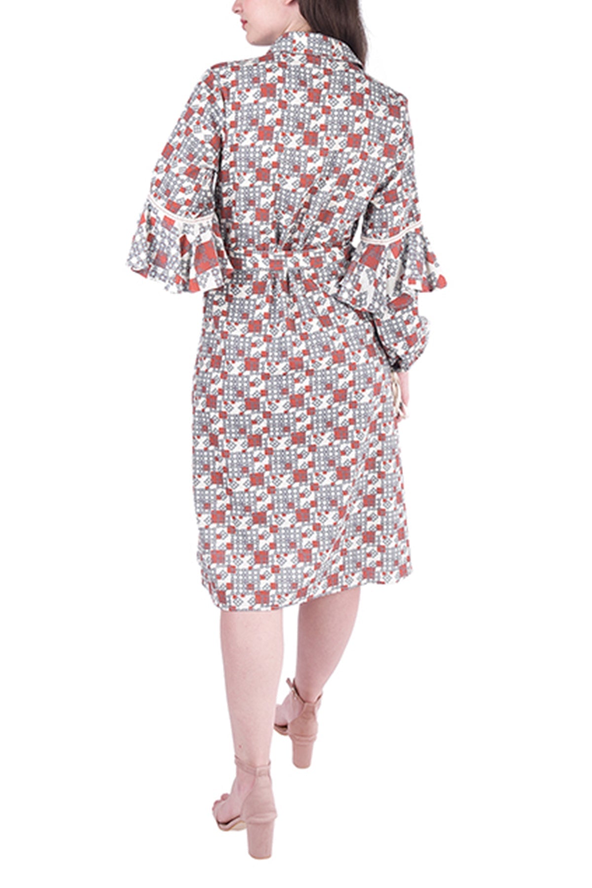 Kareena Kapoor In Rust Abstract Printed Shirt Dress