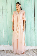 Pink Georgette Maxi