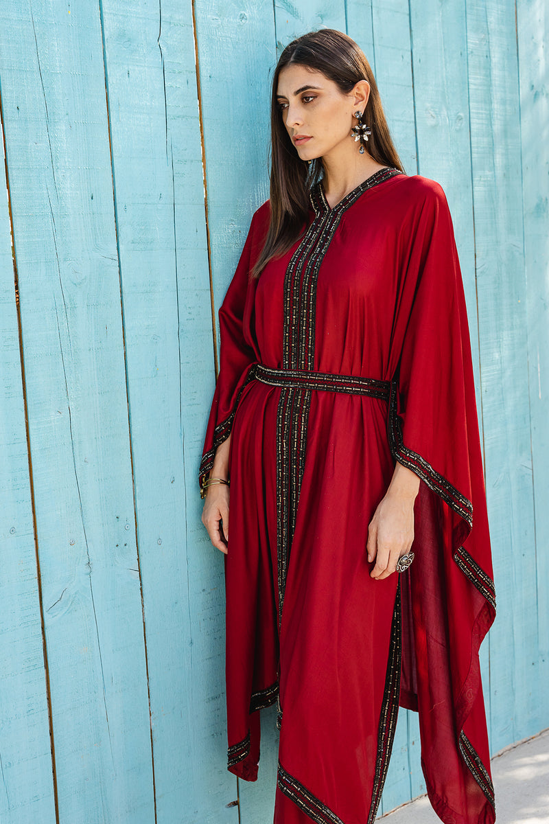 Cherry Red Cape Set