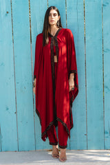Cherry Red Cape Set