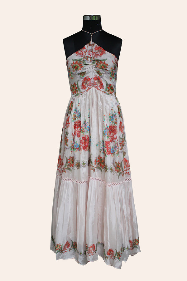 Peach Digital Printed Maxi