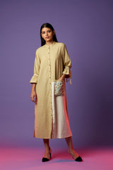 Beige Ivory Hanging Pocket Kurta